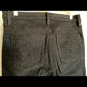 Hudson black silver glitter skinny jean 28